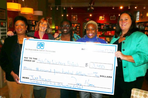 The Spartanburg County Foundation Awards Hub City Writers Project $3,400