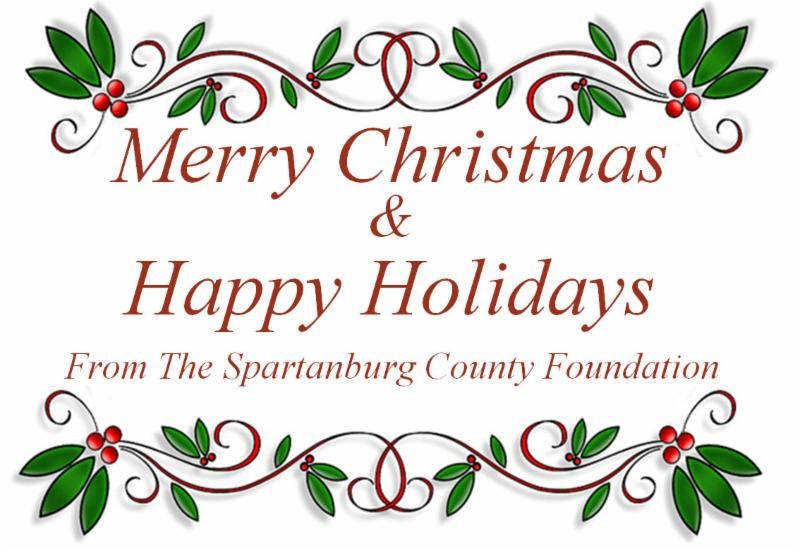 The Spartanburg County Foundation Merry Christmas & Happy Holidays